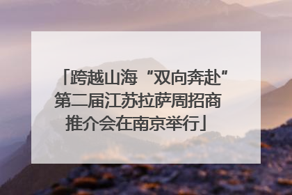 跨越山海“双向奔赴” 第二届江苏拉萨周招商推介会在南京举行