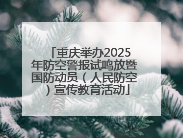 重庆举办2025年防空警报试鸣放暨国防动员（人民防空）宣传教育活动
