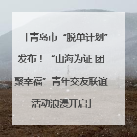 青岛市“脱单计划”发布！“山海为证 团聚幸福”青年交友联谊活动浪漫开启
