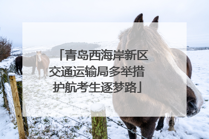 青岛西海岸新区交通运输局多举措护航考生逐梦路