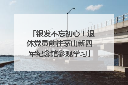 银发不忘初心！退休党员前往茅山新四军纪念馆参观学习