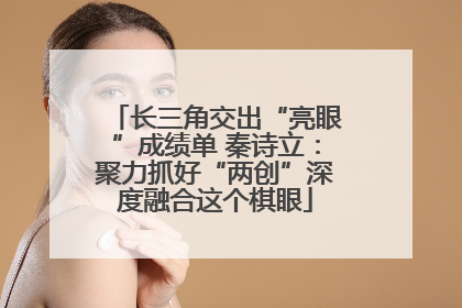长三角交出“亮眼”成绩单 秦诗立：聚力抓好“两创”深度融合这个棋眼