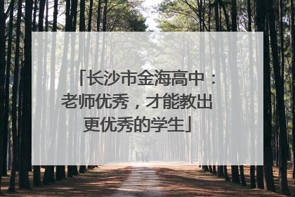 长沙市金海高中：老师优秀，才能教出更优秀的学生