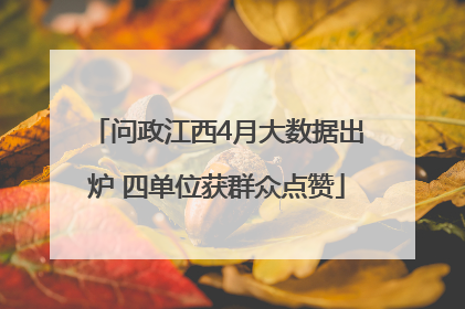问政江西4月大数据出炉 四单位获群众点赞