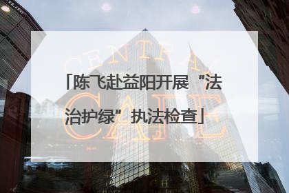 陈飞赴益阳开展“法治护绿”执法检查