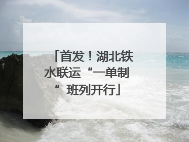 首发！湖北铁水联运“一单制”班列开行