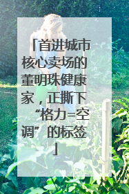 首进城市核心卖场的董明珠健康家，正撕下“格力=空调”的标签