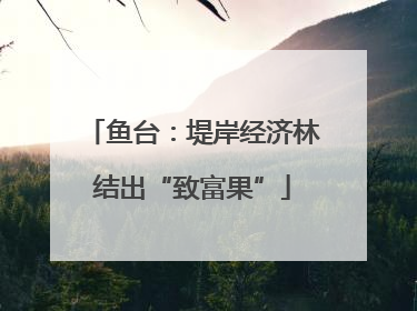 鱼台：堤岸经济林结出“致富果”