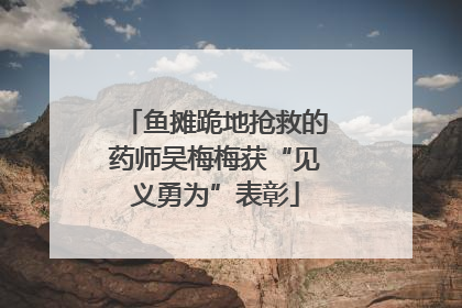 鱼摊跪地抢救的药师吴梅梅获“见义勇为”表彰