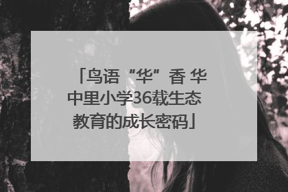 鸟语“华”香 华中里小学36载生态教育的成长密码
