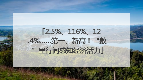 2.5%、116%、12.4%……第一、新高！“数”里行间感知经济活力