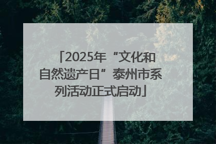 2025年“文化和自然遗产日”泰州市系列活动正式启动
