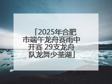 2025年合肥市端午龙舟赛雨中开赛 29支龙舟队龙舞少荃湖