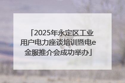 2025年永定区工业用户电力座谈培训暨电e金服推介会成功举办