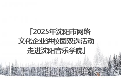 2025年沈阳市网络文化企业进校园双选活动走进沈阳音乐学院