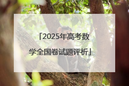 2025年高考数学全国卷试题评析