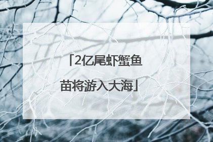 2亿尾虾蟹鱼苗将游入大海