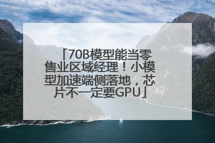 70B模型能当零售业区域经理！小模型加速端侧落地，芯片不一定要GPU