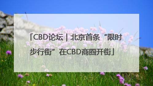CBD论坛｜北京首条“限时步行街”在CBD商圈开街