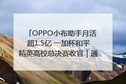 OPPO小布助手月活超1.5亿 一加杯和平精英高校总决赛收官｜通讯Plus·早报